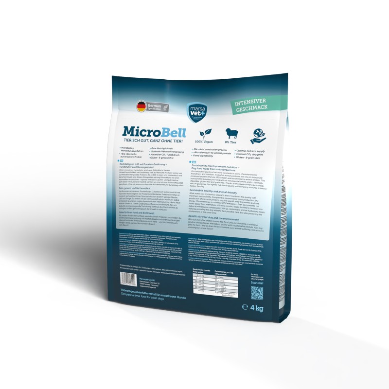 Marsavet MicroBell – Aliments pour chiens végan 4 kg – back view