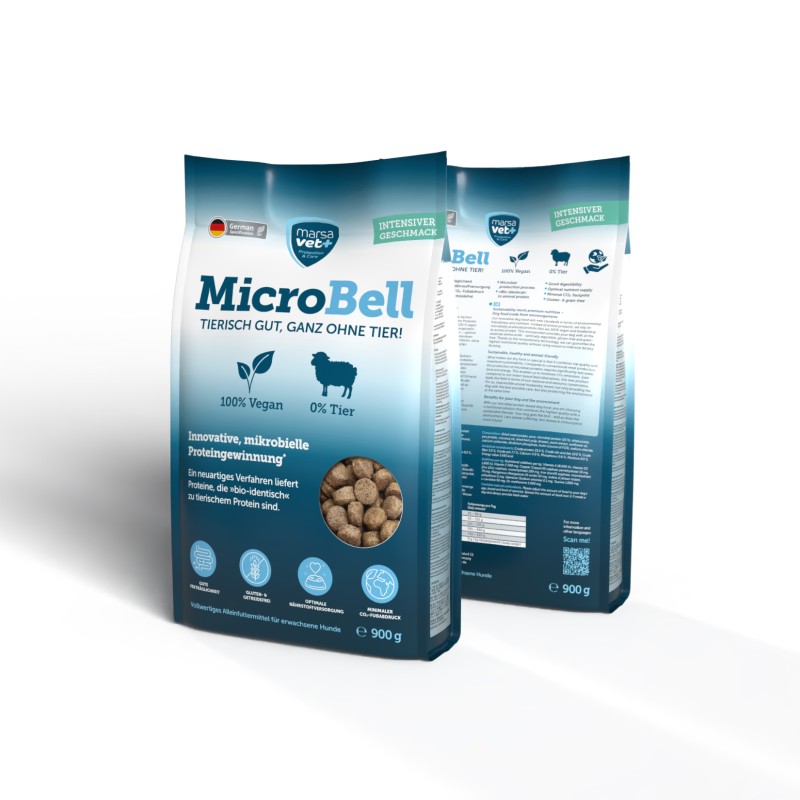 Marsavet MicroBell – Aliment pour Chien Végétalien 900 g – packaging