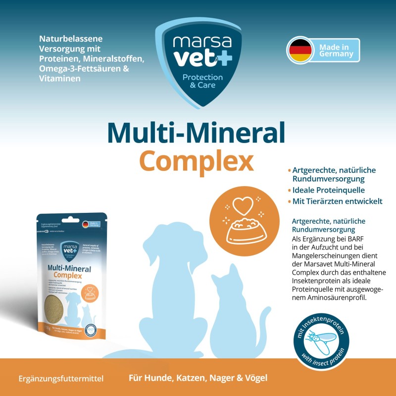 Marsavet Multi-Mineral Pulver – Hunde, Katzen 125 g – label
