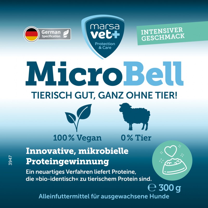 MicroBell Cibo umido 300 g – label