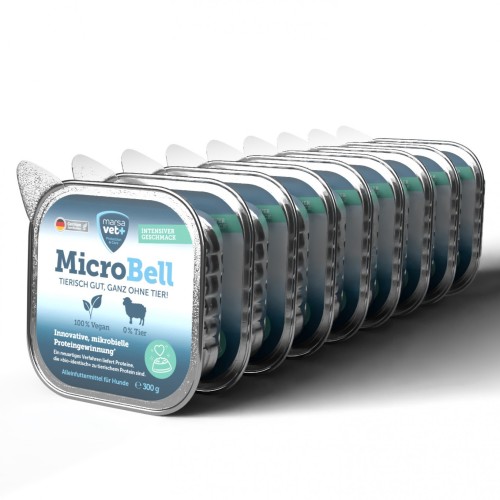 Marsavet Cibo umido vegano per cani MicroBell con proteine microbiche – 9 * 300 g